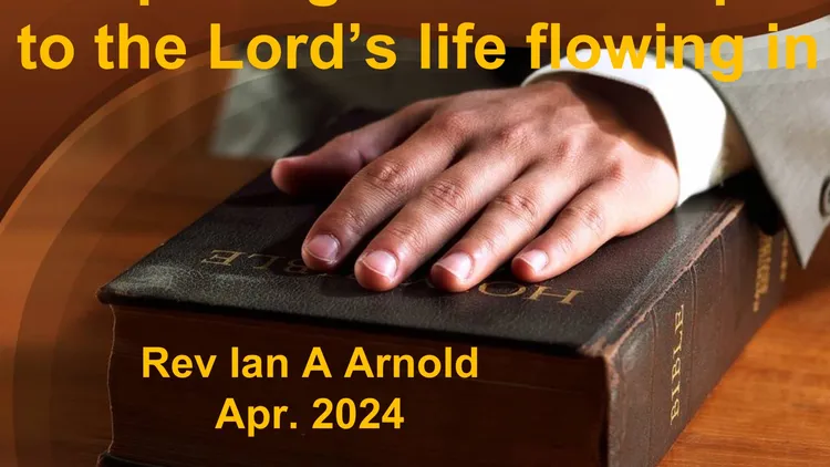 Opening ourselves up to the Lord’s life flowing in